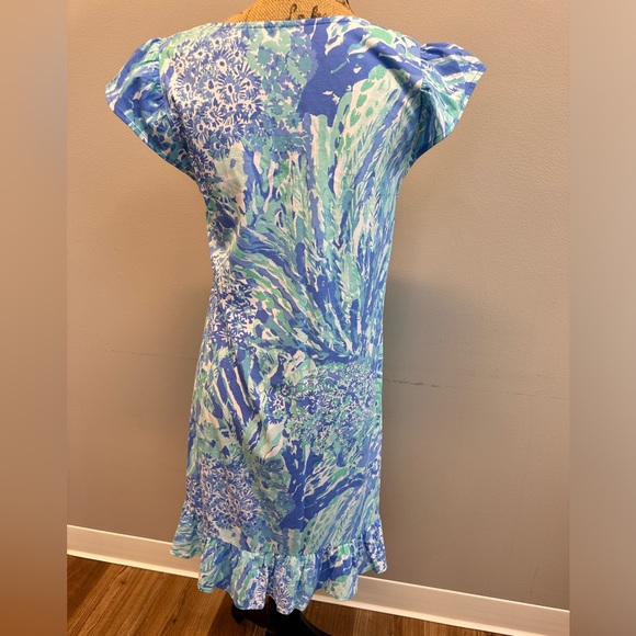 Lilly Pulitzer Rejina Dress In Keyhole Blue Haven - Picture 3 of 6